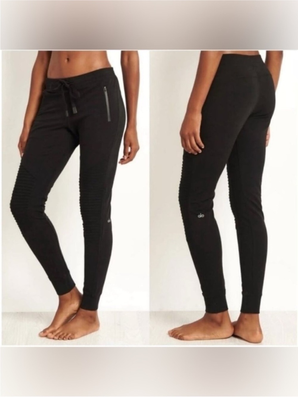 Alo Gray Urban Moto Sweatpants Joggers S